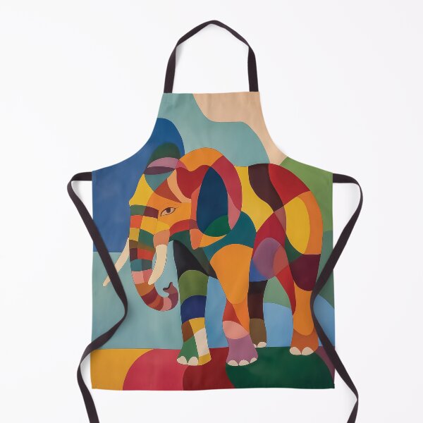 Item preview, Colorful Abstract Elephant with Geometric Cartoon Design. designed and sold by HEMRO.