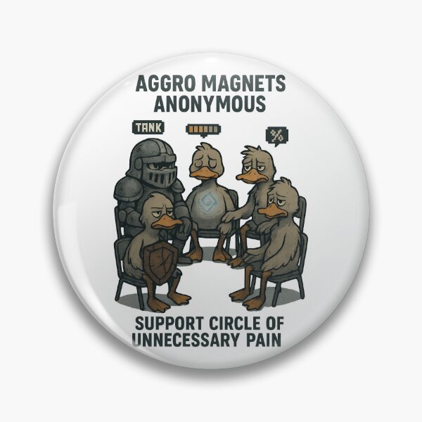 Item preview, Aggro Magnets Anonymous – Funny RPG Tank Support Group Duck Shirt designed and sold by TeeTimeTreasure.