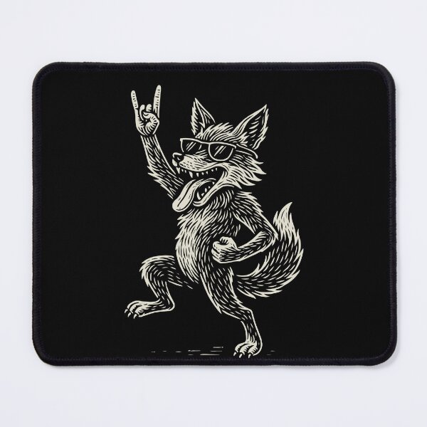Item preview, Fox loves Rock Musik Metal Music Funny designed and sold by LuminOrb.