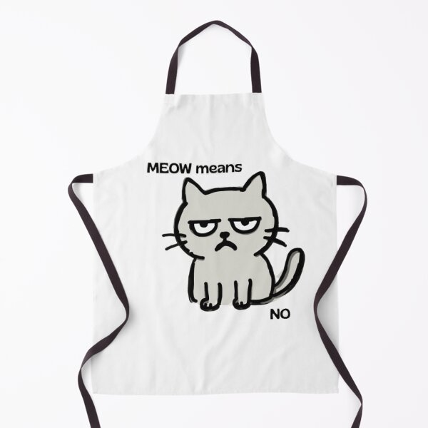 Item preview, Grumpy Cat Doodle – Meow Means No Funny Sticker – Sassy Kitty Quote Design designed and sold by MartynaMakes.