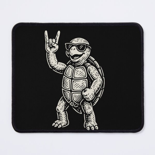 Item preview, Rock Music Funny Turtle Heavy Metal Retro designed and sold by LuminOrb.