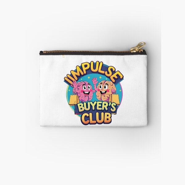 Item preview, Impulse Buyer's Club – Funny Brain Cartoon Shopping Design designed and sold by TheTeeSpark.