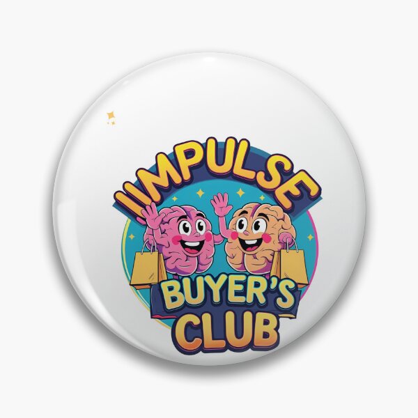 Item preview, Impulse Buyer's Club – Funny Brain Cartoon Shopping Design designed and sold by TheTeeSpark.