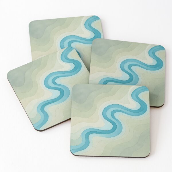 Item preview, Abstract Nature: Flowing River Lines designed and sold by Glitchart66.