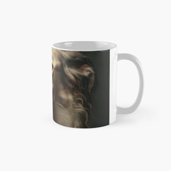 Item preview, Russian borzoi dog art portrait. Soft natural lighting, clean warm background, fine art style designed and sold by Julia Shepeleva.