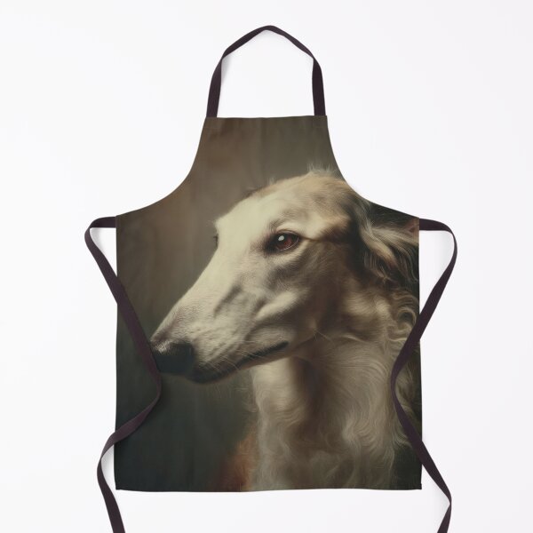 Item preview, Russian borzoi dog art portrait. Soft natural lighting, clean warm background, fine art style designed and sold by Julia Shepeleva.