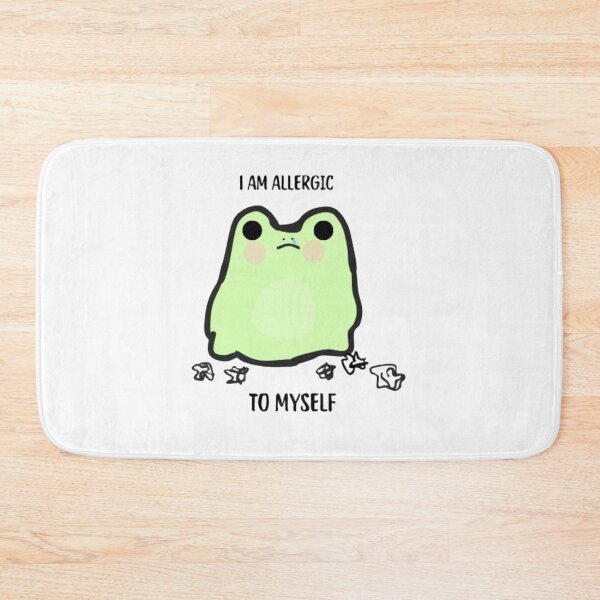 Item preview, I Am Allergic to Myself – Sad Frog Meme Design – Funny Existential Quote designed and sold by MartynaMakes.