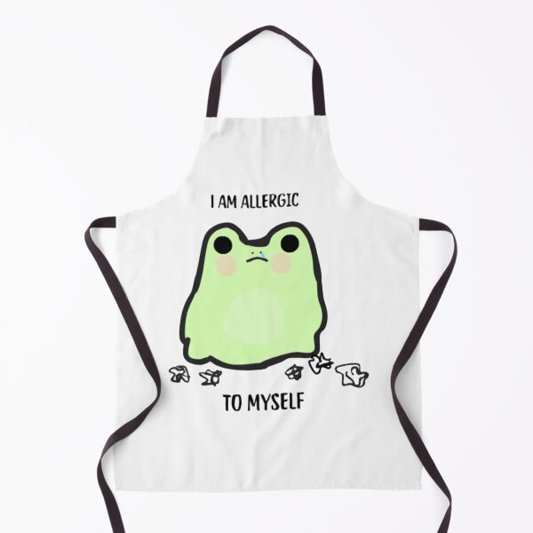 Item preview, I Am Allergic to Myself – Sad Frog Meme Design – Funny Existential Quote designed and sold by MartynaMakes.