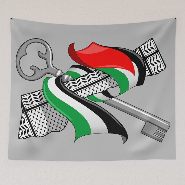 Item preview, Palestine Flag Wrapped around Gaza Map and Keffiyeh designed and sold by BluedarkArt.