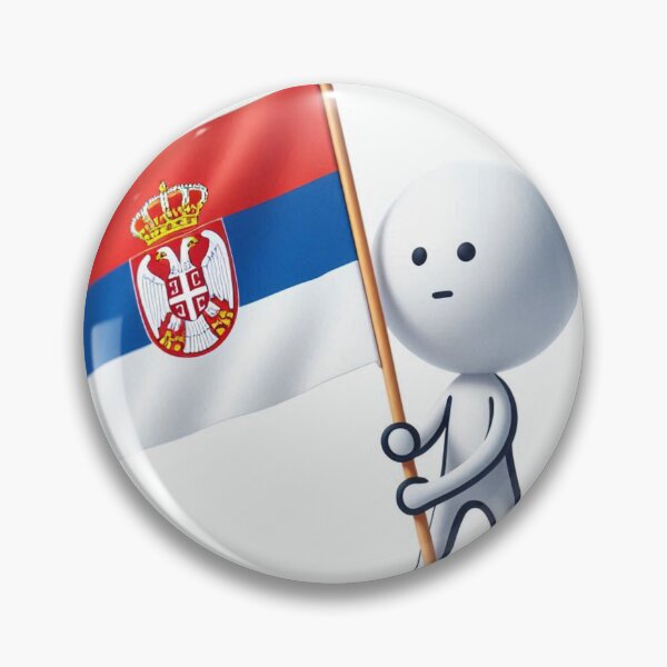 Item preview, Man holding serbian flag designed and sold by ndlartistic.