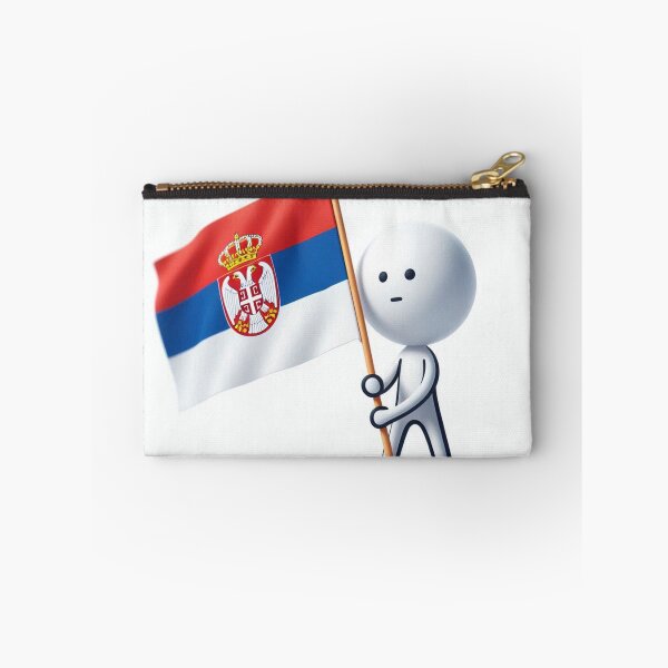 Item preview, Man holding serbian flag designed and sold by ndlartistic.