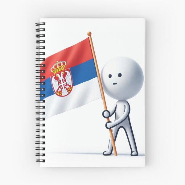 Item preview, Man holding serbian flag designed and sold by ndlartistic.