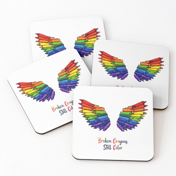 Item preview, Rainbow Crayon Wings – Broken Crayons Still Color Motivational  designed and sold by pixelated_echoes.