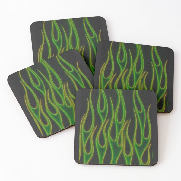 Item preview, Green flames graphic designed and sold by BrontesWhimsyStore.