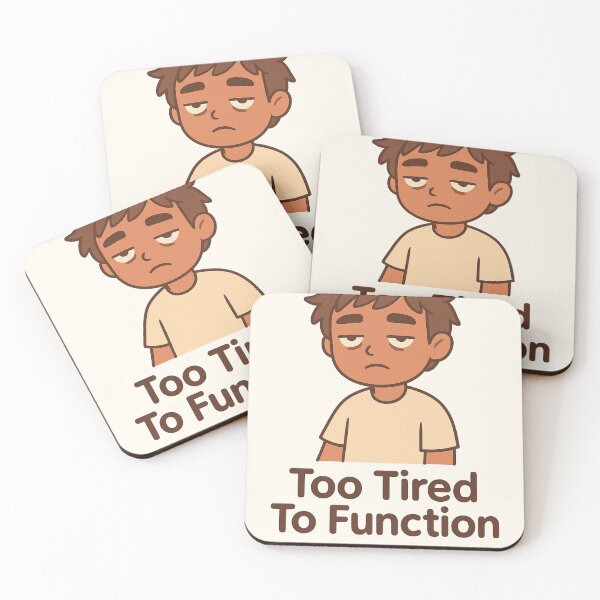 Item preview, Too Tired To Function – Funny Cartoon Exhausted Mood designed and sold by matari63.