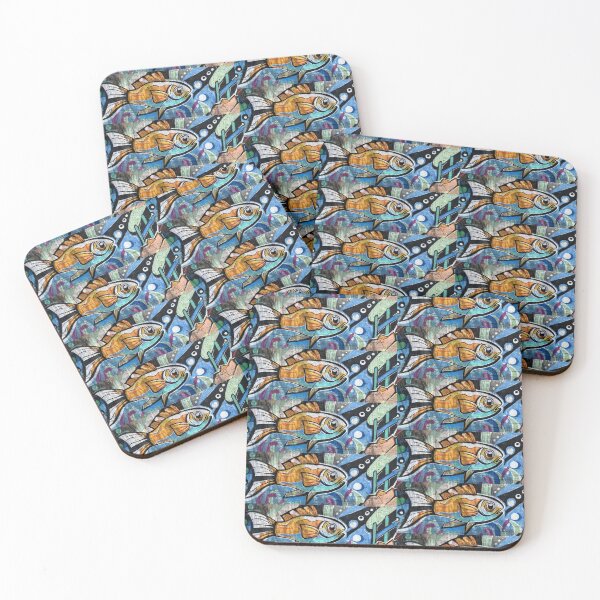 Item preview, Colorful Street Art Fish Mural on Urban Wall  designed and sold by Tee-Shirt-Topia.