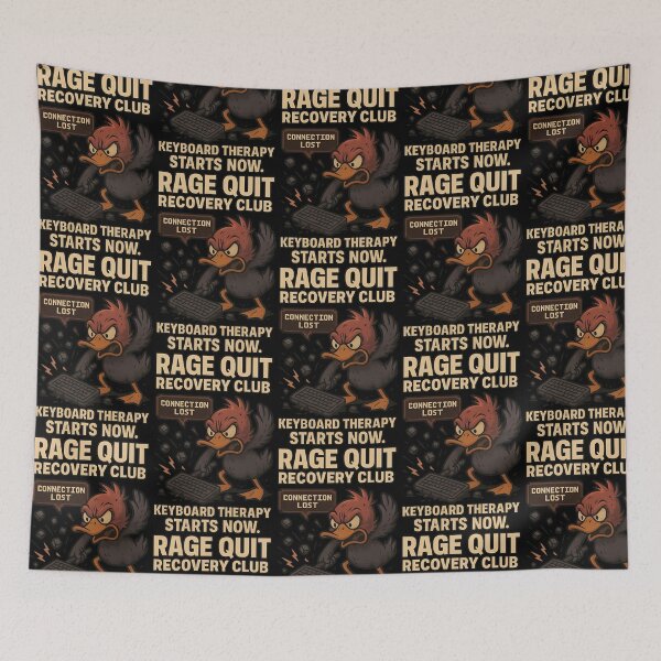 Item preview, Rage Quit Recovery Club – Funny Gamer Duck Keyboard Smash Shirt designed and sold by TeeTimeTreasure.