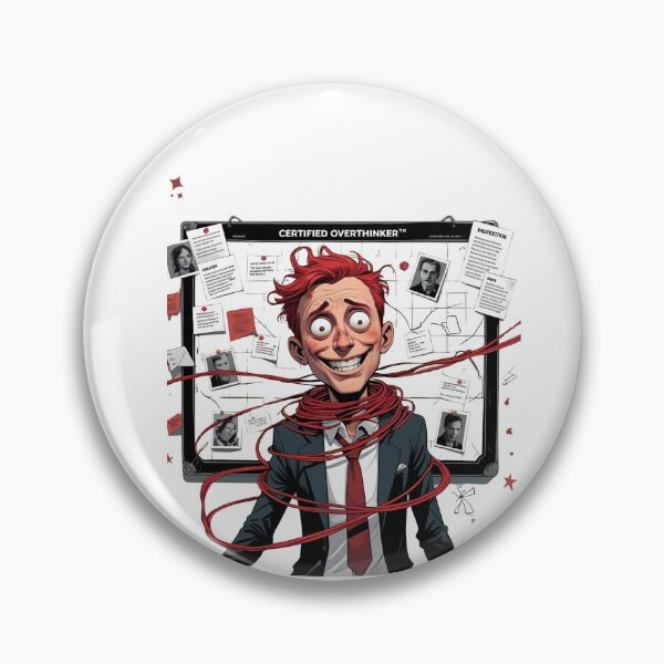 Item preview, Overthinking in Progress – Detective Wall Humor Brainstorm Design designed and sold by TheTeeSpark.