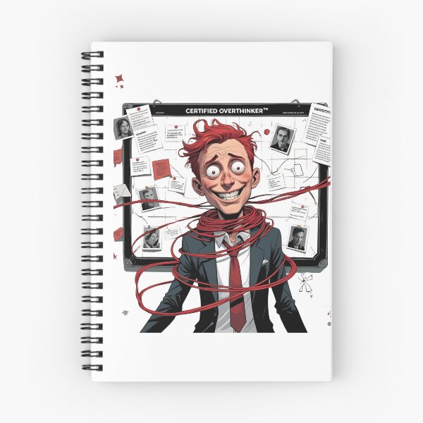 Item preview, Overthinking in Progress – Detective Wall Humor Brainstorm Design designed and sold by TheTeeSpark.