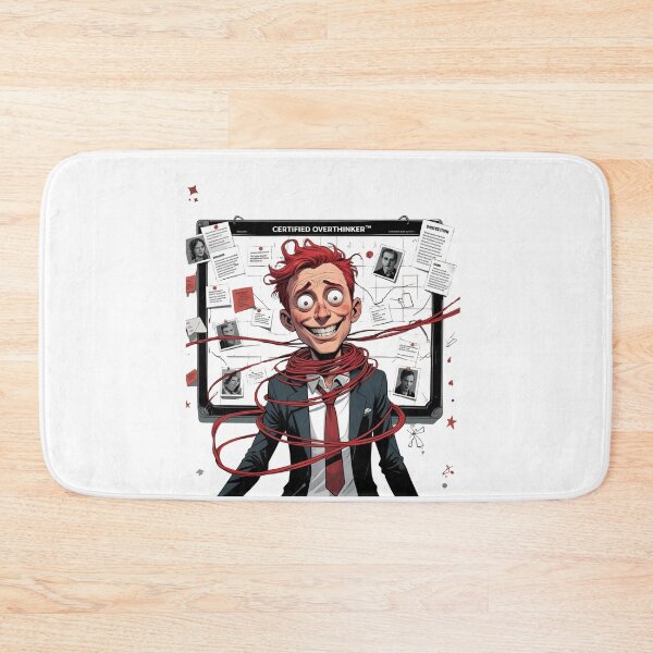 Item preview, Overthinking in Progress – Detective Wall Humor Brainstorm Design designed and sold by TheTeeSpark.