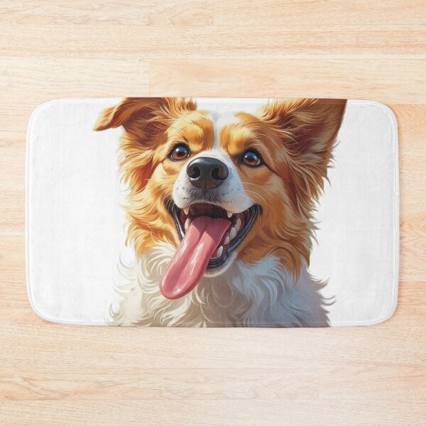Item preview, Joyful Big-Headed Dog – Happy Pup Art designed and sold by smitke.