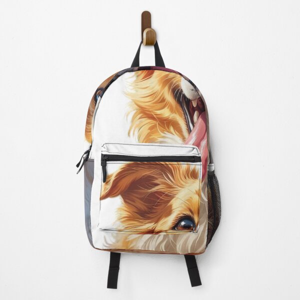 Item preview, Joyful Big-Headed Dog – Happy Pup Art designed and sold by smitke.