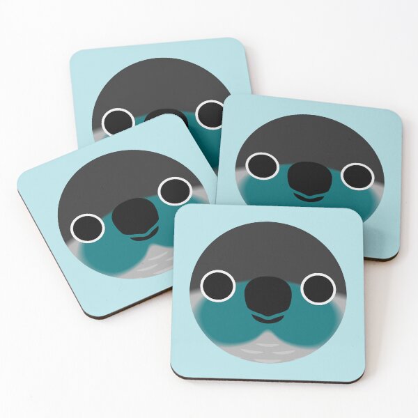 Item preview, The face of a Turquoise Green-cheeked parakeet designed and sold by INKOYADO.