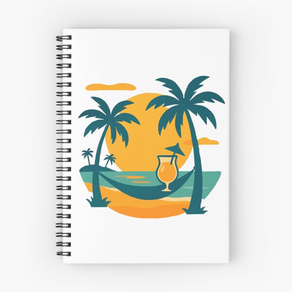 Item preview, Tropical Cocktail Sunset – Beach Hammock Summer Vibes Illustration designed and sold by DKunic.