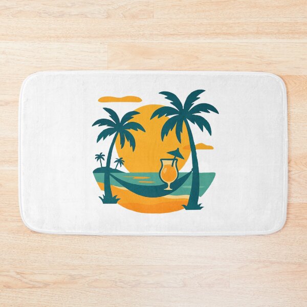 Item preview, Tropical Cocktail Sunset – Beach Hammock Summer Vibes Illustration designed and sold by DKunic.