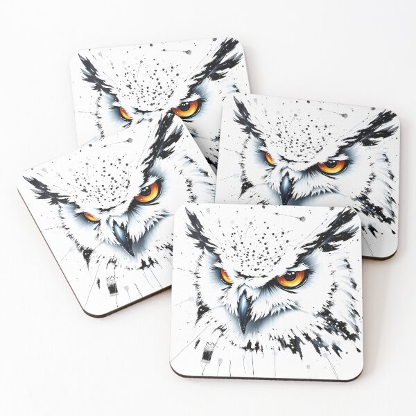 Item preview, White & black owl designed and sold by nataliakuruch.