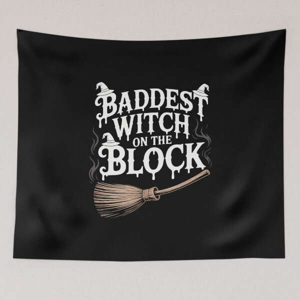 Item preview, Funny Halloween Lover Scary Quote Baddest Witch On the Block designed and sold by blueyeeti.