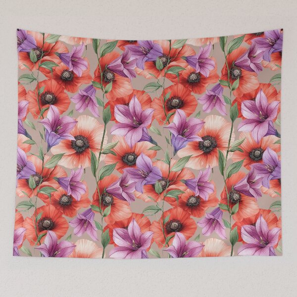 Item preview,  Poppies Campanula designed and sold by Tina Veenstra.