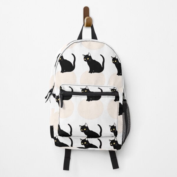 Item preview, a black cat sitting on top of a white plate designed and sold by B.P.Fashion.