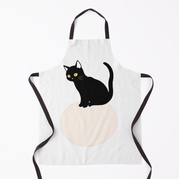 Item preview, a black cat sitting on top of a white plate designed and sold by B.P.Fashion.