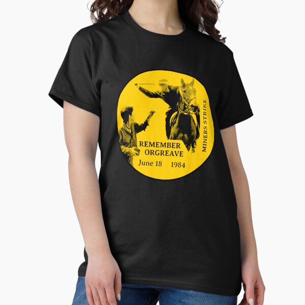 Vista previa del artículo con la obra «¿Recuerdas la huelga de los mineros de Orgreave de 1984?», diseñado y vendido por Eat the Rich.