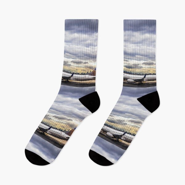 Item preview, United Airlines And Manhattan Skyline At JFK Airport designed and sold by Paul Thompson Photography.
