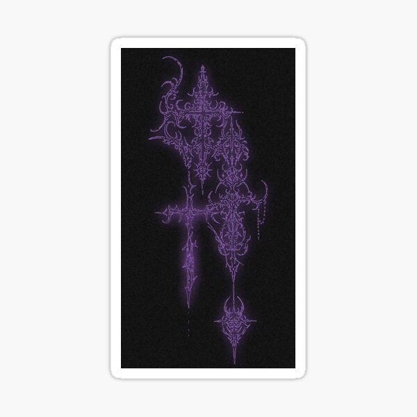Item preview, Purple cybersignalism cross designed and sold by bronte2004.