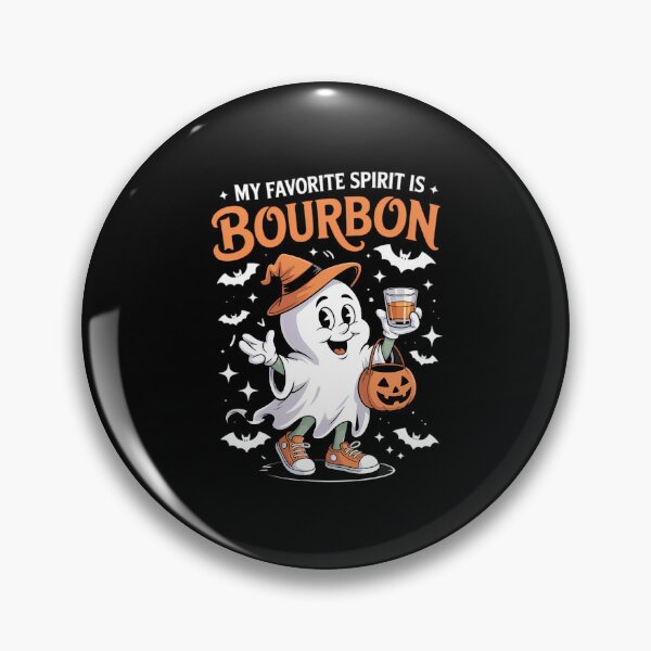 Artikelvorschau, Lustig, mein Lieblingsgeist ist Bourbon, gruseliger Halloween-Geist entworfen und verkauft von blueyeeti.