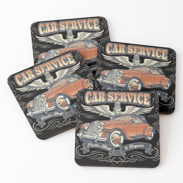 Item preview, Retro Car Service designed and sold by DCE Studio.