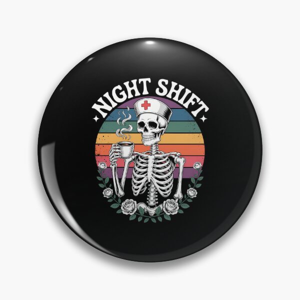 Item preview, Funny Night Shift Nurse Skeleton Women Halloween RN Nursing designed and sold by blueyeeti.