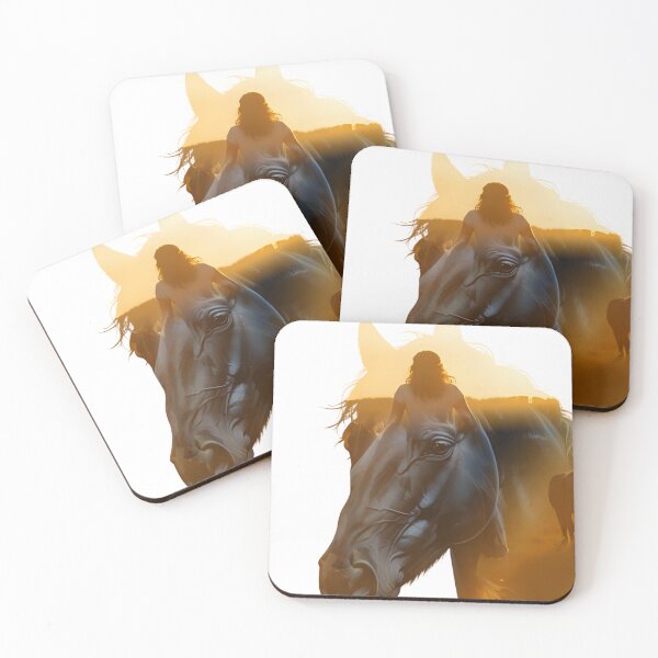 Item preview, Ride Into the Light – Sunset Horse & Rider Double Exposure designed and sold by Paws and Hooves.