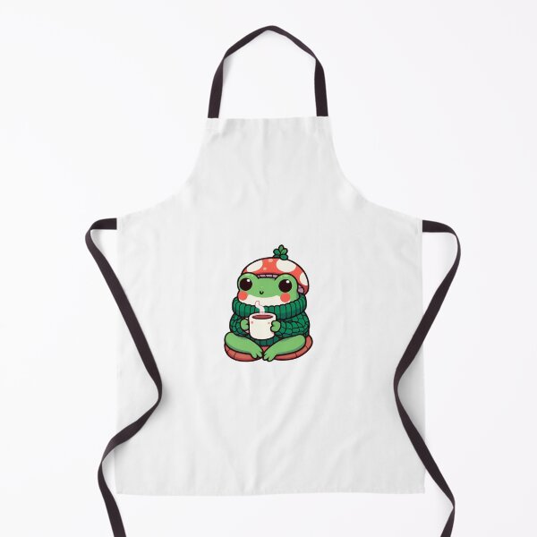 Item preview, Cute Frog Drinking Coffee designed and sold by VedantXStudio.