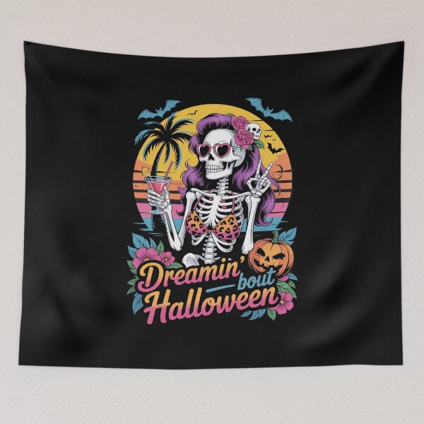Item preview, Funny Skeleton Dreamin Bout Halloween designed and sold by blueyeeti.