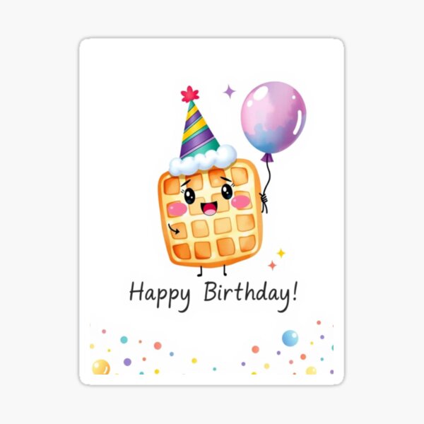 Item preview, Waffle birthday Cool cute kawaii meme gift vanilla syrup designed and sold by CheeseBlueprint.