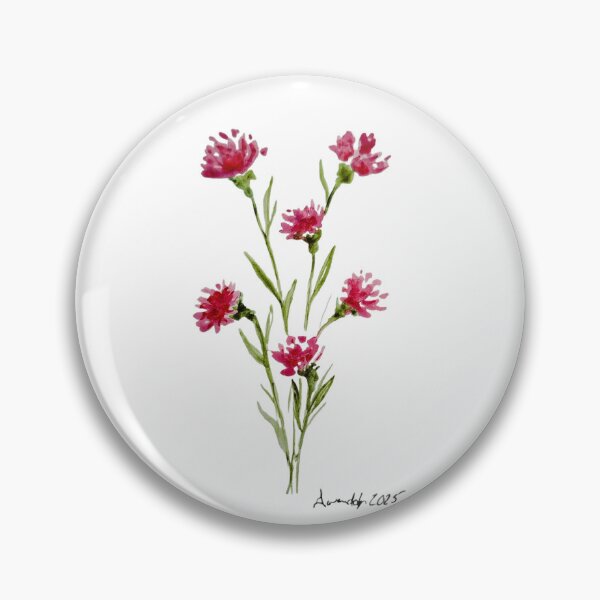 Item preview, Pink and red wildflowers watercolor designed and sold by GwendolynLee.