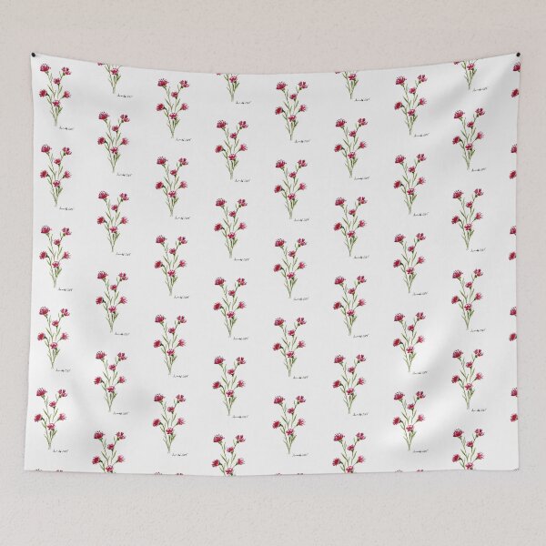 Item preview, Pink and red wildflowers watercolor designed and sold by GwendolynLee.