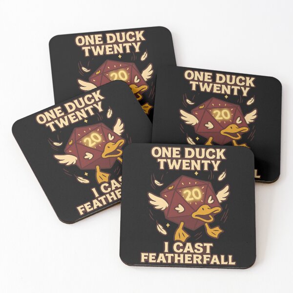 Item preview, One Duck Twenty – Featherfall Spell Dice Duck Shirt designed and sold by TeeTimeTreasure.