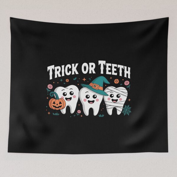 Item preview, Funny Trick Or Teeth Halloween Dental Hygienist designed and sold by blueyeeti.