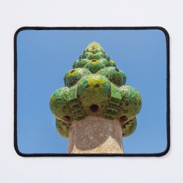 Item preview, Green mosaic chimney of Palau Güel. Barcelona, Spain designed and sold by bailey-cooper.