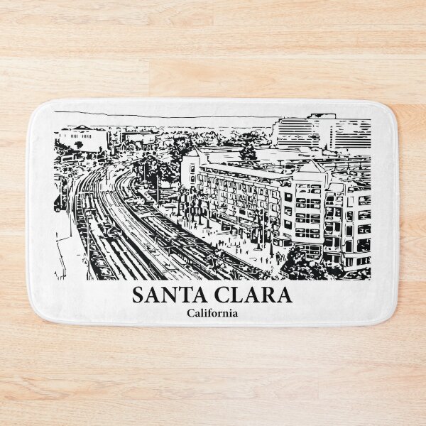 Artikelvorschau, Santa Clara – Kalifornien entworfen und verkauft von Lakeric Cityscapes.